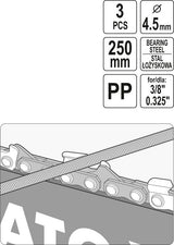 CHAIN SAW FILE WITH GUIDE 4.5MM (YT-85031)