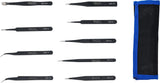 STAINLESS STEEL TWEEZERS SET | 9 PCS. (74413)
