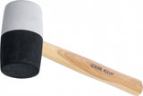 RUBBER MALLET | HICKORY HANDLE | BLACK / WHITE HEAD | Ø 63 MM | 840 G (1969)