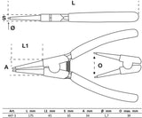 CIRCLIP PLIERS | STRAIGHT | FOR OUTSIDE CIRCLIPS | 175 MM (447-3)