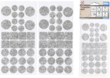 FELT PADS SET | TINGED WITH GRAY | 64 PCS. (80703)