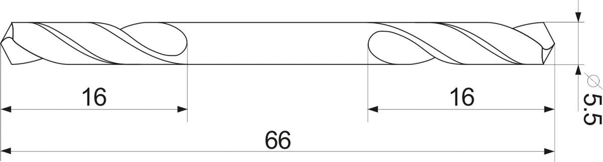 DOUBLE END METAL TWIST DRILL 5,5MM (YT-40018)