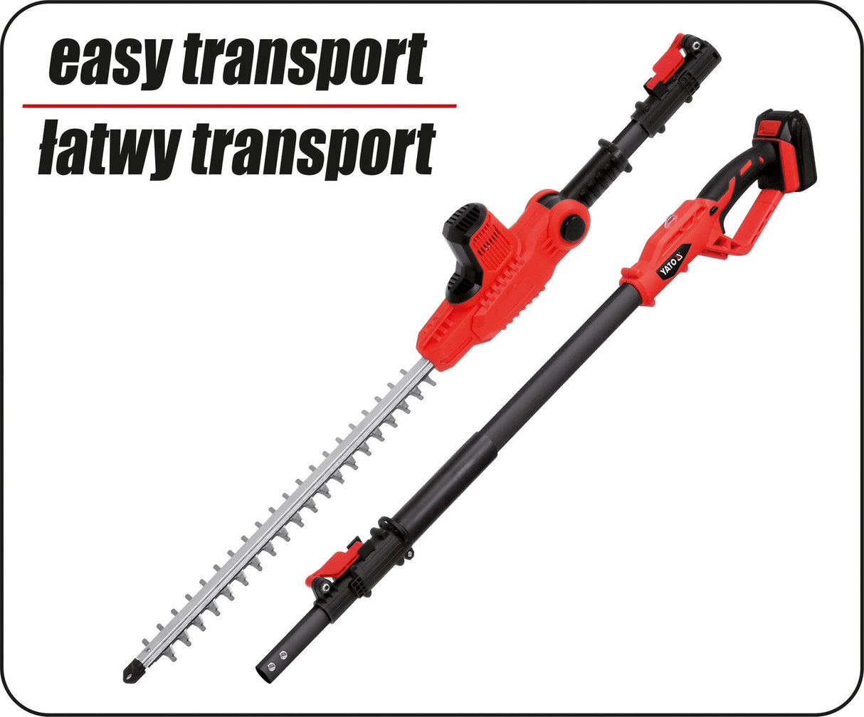 HEDGE TRIMMER 18V TELESCOPIC - 2AH (YT-82834)