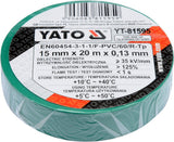 INSULATION TAPE 0.13MM 15MMX20M GREEN (YT-81595)
