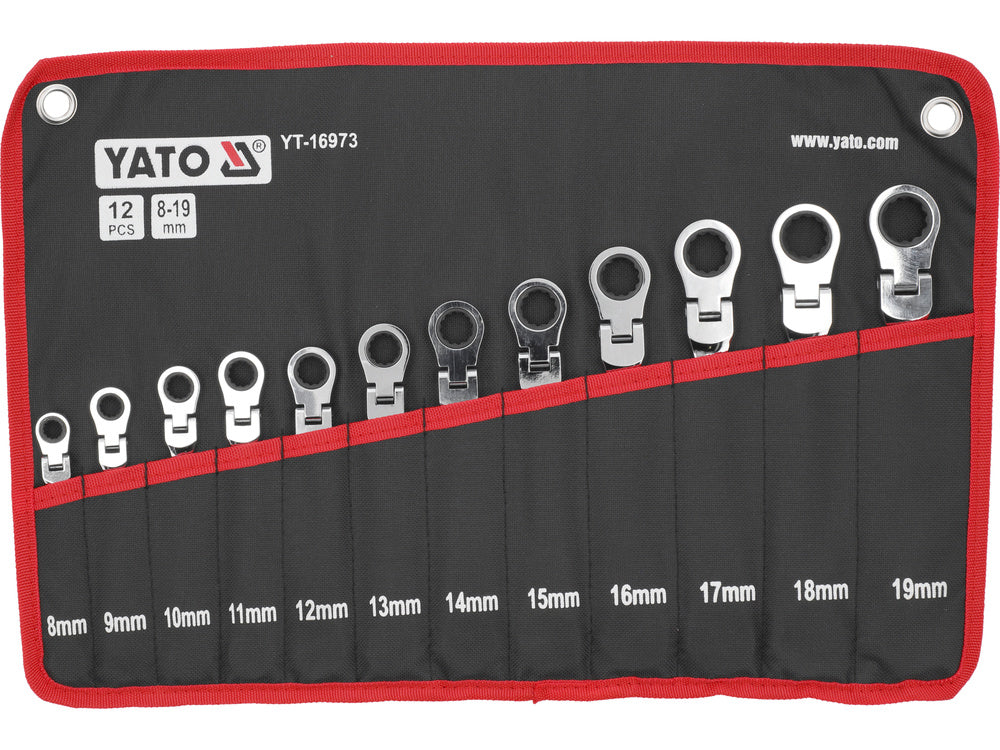 12PCS FLEXIBLE RATCHET COMBI WRENCH SET (YT-16973)