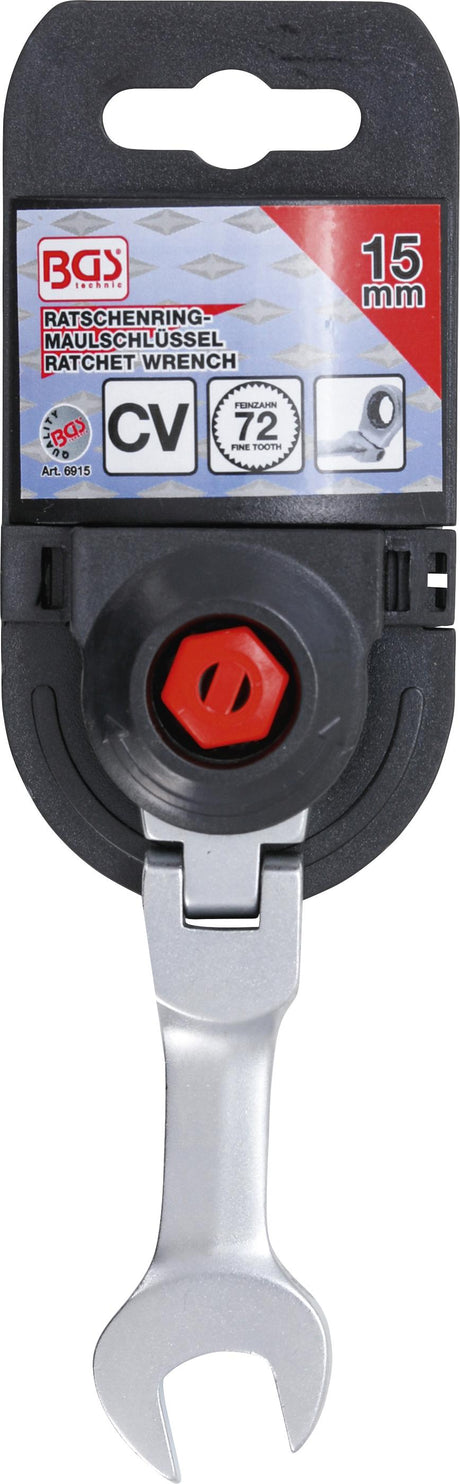 RATCHET COMBINATION WRENCH | SHORT | ADJUSTABLE | 15 MM (6915)