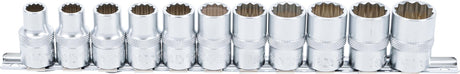 SOCKET SET, 12-POINT | 12.5 MM (1/2") DRIVE | 10 - 21 MM | 11 PCS. (9107)