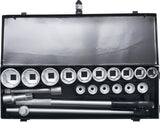 SOCKET SET | 20 MM (3/4") DRIVE | 19-50 MM | 20 PCS. (15113)