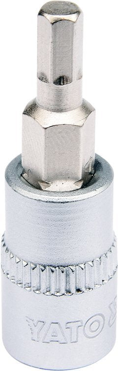 SOCKET BIT HEX 1/4" 4MM L37MM (YT-04371)