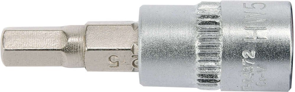 SOCKET BIT HEX 1/4" 5MM L37MM (YT-04372)