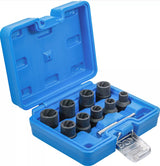 TWIST SOCKET SET (SPIRAL PROFILE) / SCREW EXTRACTOR | 12.5 MM (1/2") DRIVE | 10 - 19 MM | 10 PCS. (5266)