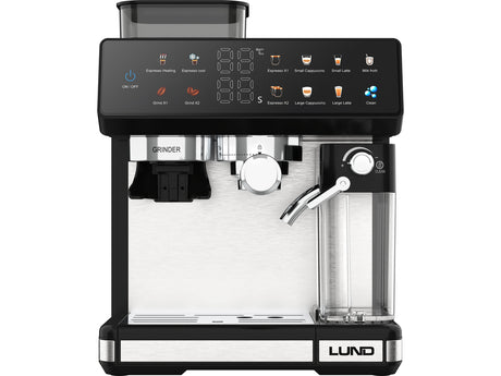 PRESSURE COFFEE MAKER WITH MILK FROTHER AND GRINDER 1350W (68501)