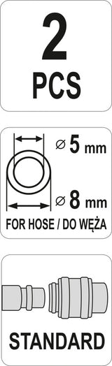 2PCS KIT OF EUROPEAN QUICK COUPLER (YT-24100)