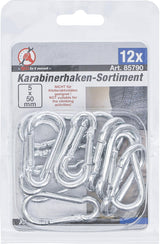 SNAP HOOKS SET | 50 X 5 MM | 12 PCS. (85790)