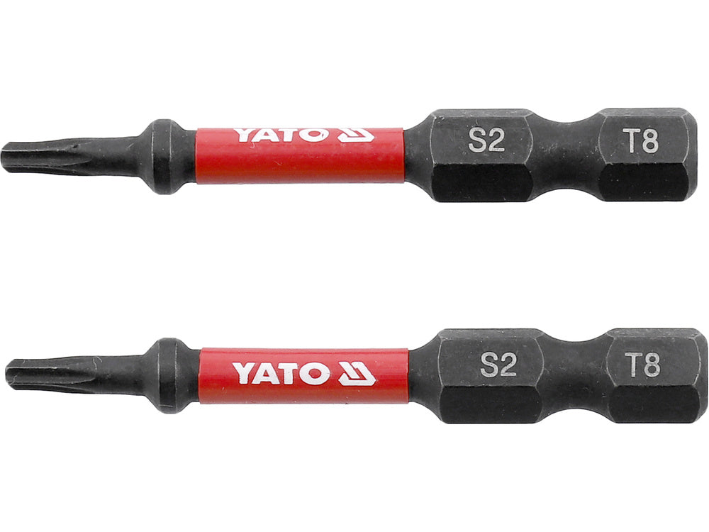 IMPACT SCREWDRIVER BITS 1/4 50MM T8 2PCS (YT-78050)