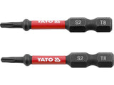 IMPACT SCREWDRIVER BITS 1/4 50MM T8 2PCS (YT-78050)