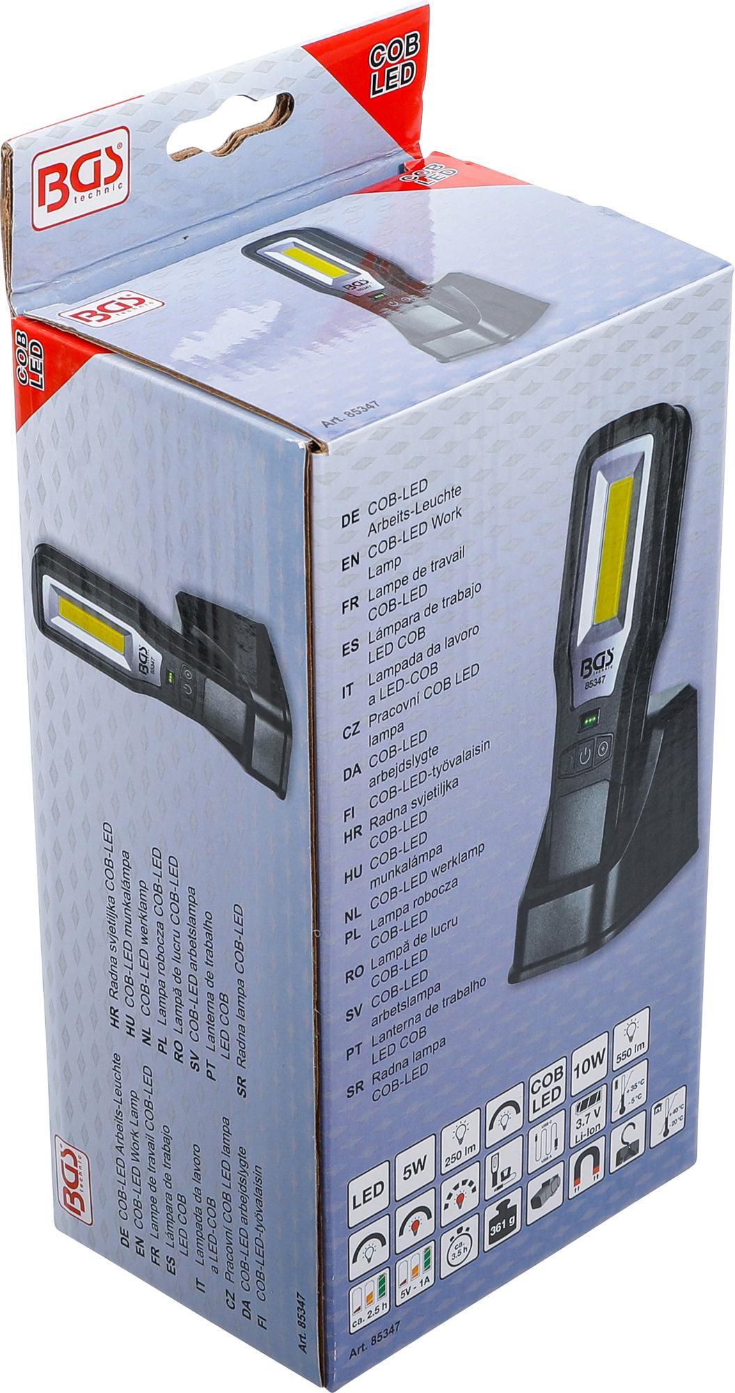 COB-LED WORK LAMP | FOLDABLE | WITH CHARGING STATION (85347)