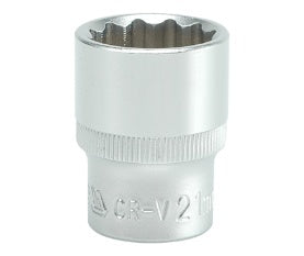 SOCKET 21MM 1/2" 12PT CV  REGULAR (YT-1283)