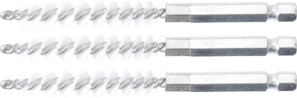 NYLON BRUSH | 8 MM | 6.3 MM (1/4") DRIVE | 3 PCS. (3078-8-N)
