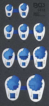 TOOL TRAY 1/3: CROWFOOT SPANNER SET | 10 MM (3/8") / 12.5 MM (1/2") / 20 MM (3/4") | 10 PCS. (9818)