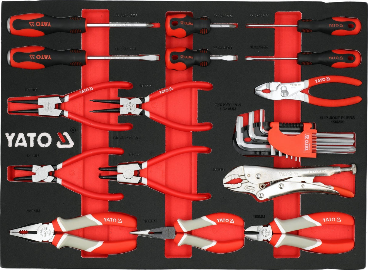 TOOL KIT: SCREWDRIVERS | HEX KEYS | PLIERS | 24 PCS (YT-55495)