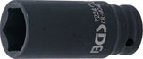 IMPACT SOCKET HEXAGON, DEEP | 12.5 MM (1/2") DRIVE | 24 MM (7224)