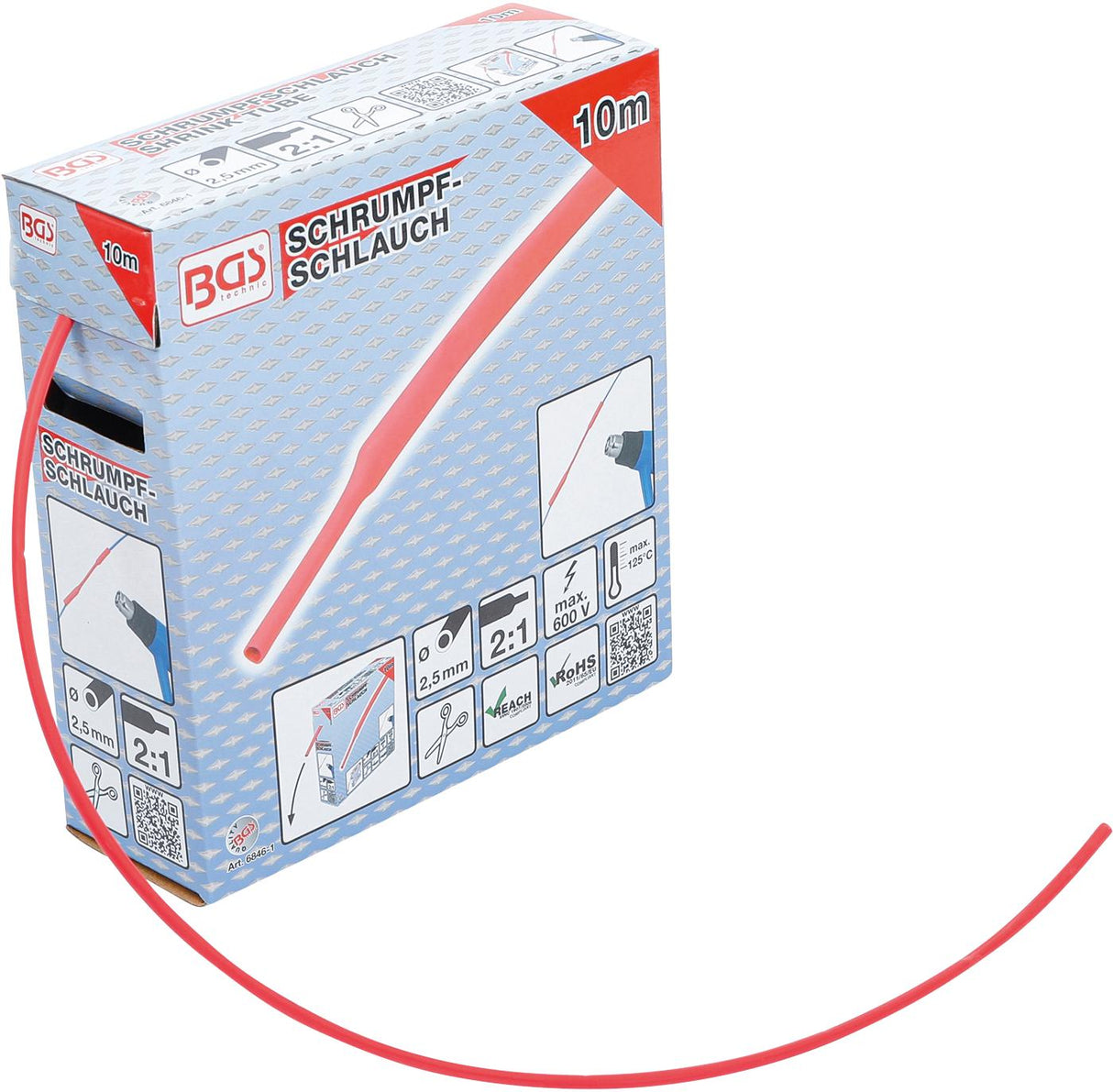 SHRINK TUBE BOX | RED | Ø 2.5 MM | 10 M (6846-1)