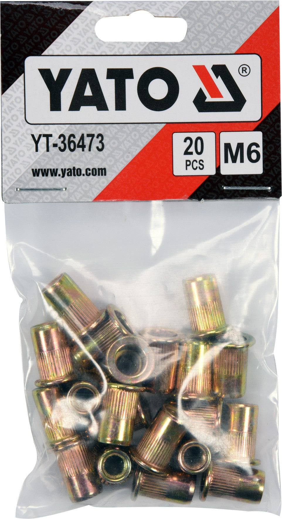 THREADED STEEL RIVET NUTS M6, 20PCS (YT-36473)