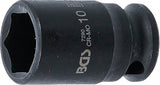 IMPACT SOCKET, HEXAGON | 6.3 MM (1/4") DRIVE | 10 MM (7290)