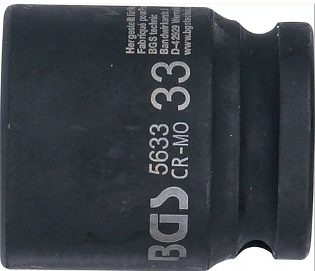 IMPACT SOCKET, HEXAGON | 20 MM (3/4") DRIVE | 33 MM (5633)