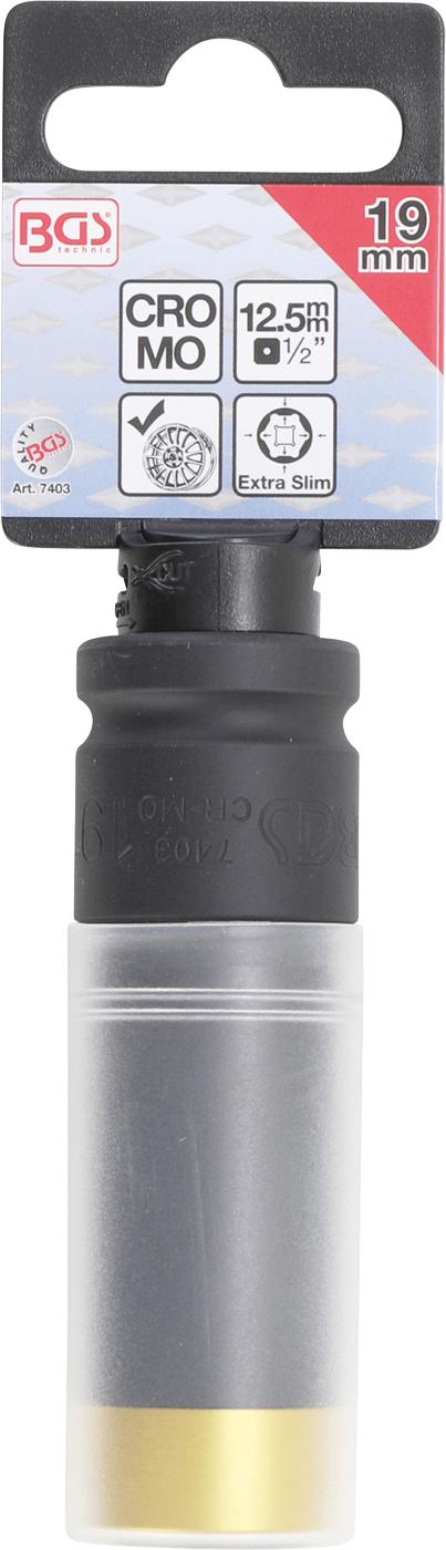 IMPACT SOCKET WITH PROTECTION | ULTRA THIN | 12.5 MM (1/2") | 19 MM (7403)