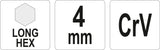 HEX KEY LONG  4,0 MM (YT-05434)