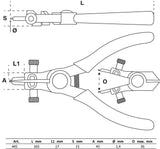 CIRCLIP PLIERS | FOR EXTERNAL CIRCLIPS | 165 MM (445)