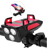 BICYCLE LIGHT WITH PHONE HOLDER | SIGNAL | MULTIFUNCTION / POWERBANK | USB | 3 LED (RBL3)