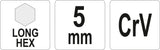 HEX KEY LONG  5,0 MM (YT-05436)