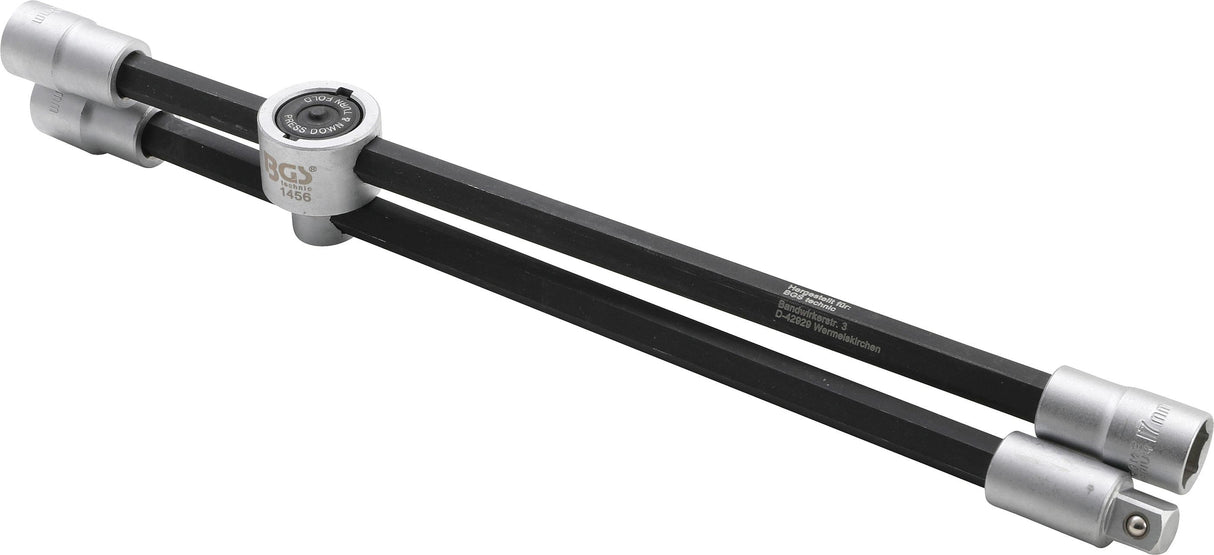 WHEEL WRENCH, FOLDABLE | FOR CARS | SQUARE | 17 X 19 X 21 X 12.5 MM (1/2") (1456)