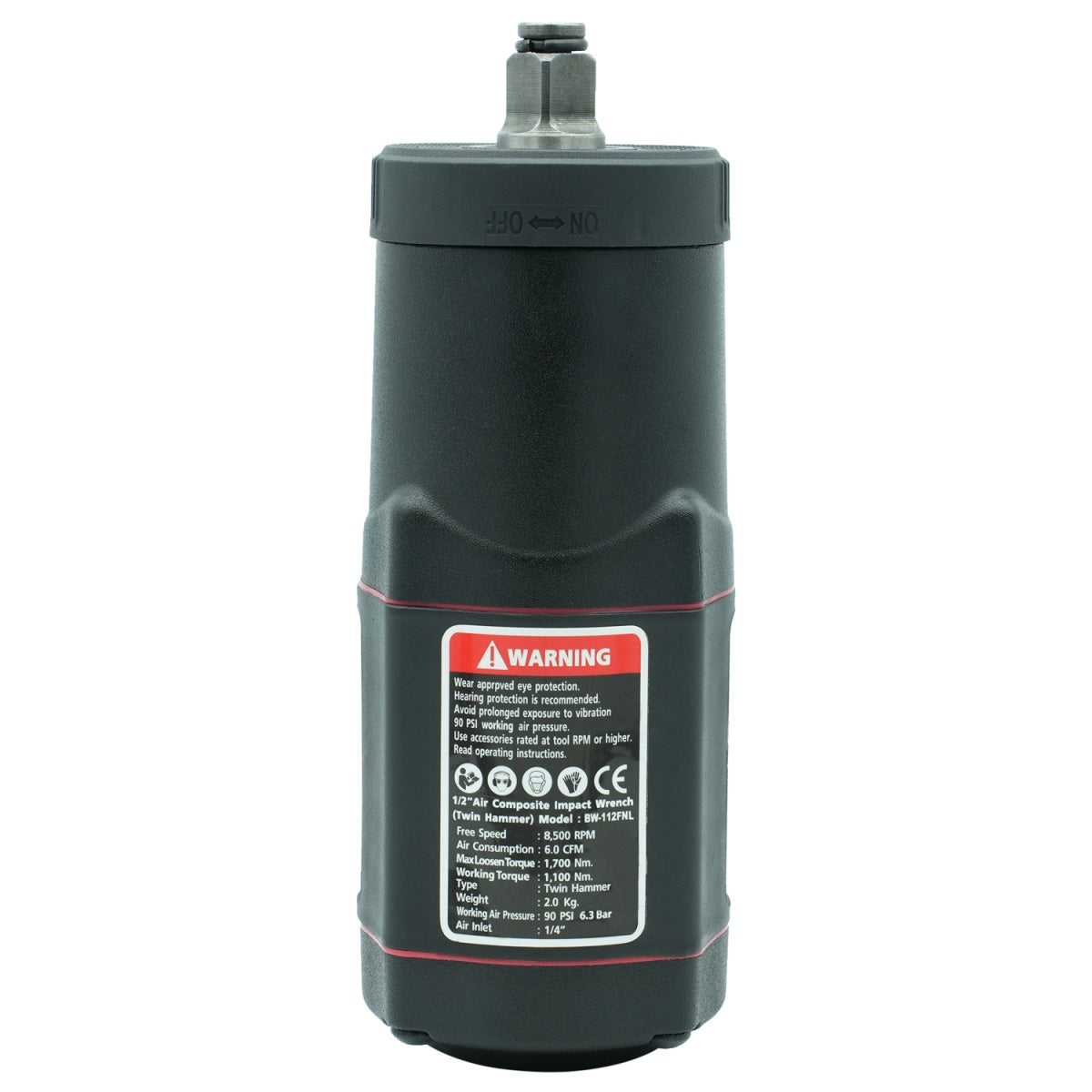 PNEUMATIC IMPACT WRENCH | 12.5 MM (1/2") 1600 NM | WITH REMOVABLE LED LIGHTING (BW-112FNL)