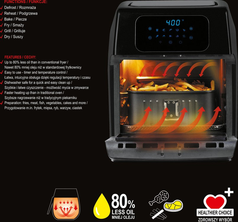 AIR FRYER, MINI OVEN 12L 1800W LED (67590)