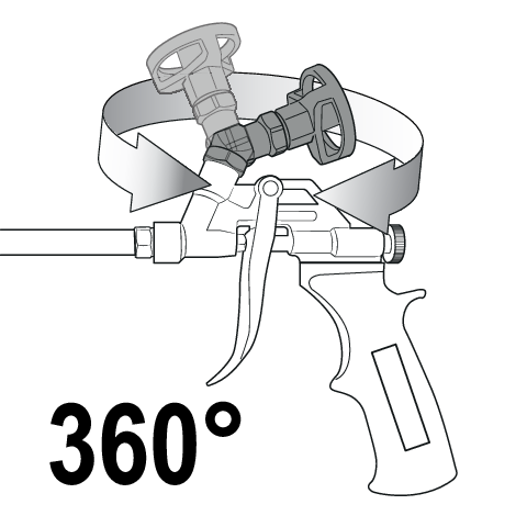 PU FOAM GUN WITH MOVABLE BASKET (YT-67424)