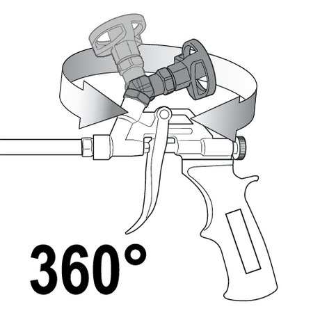 PU FOAM GUN WITH MOVABLE BASKET (YT-67424)