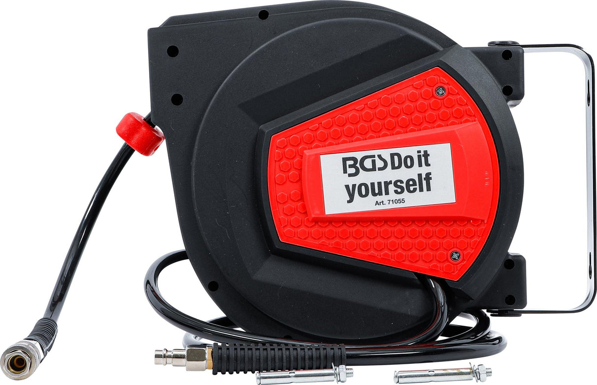 RETRACTABLE AIR HOSE REEL | AUTOMATIC | 10 M + 1.5 M (71055)