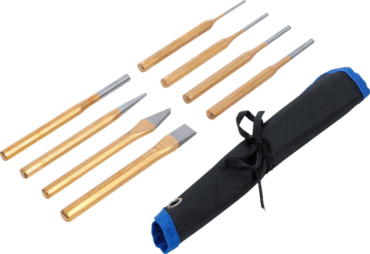 PIN PUNCH SET | 150 MM | INCL. CHISEL + CENTRE PUNCH | 8 PCS. (1658)