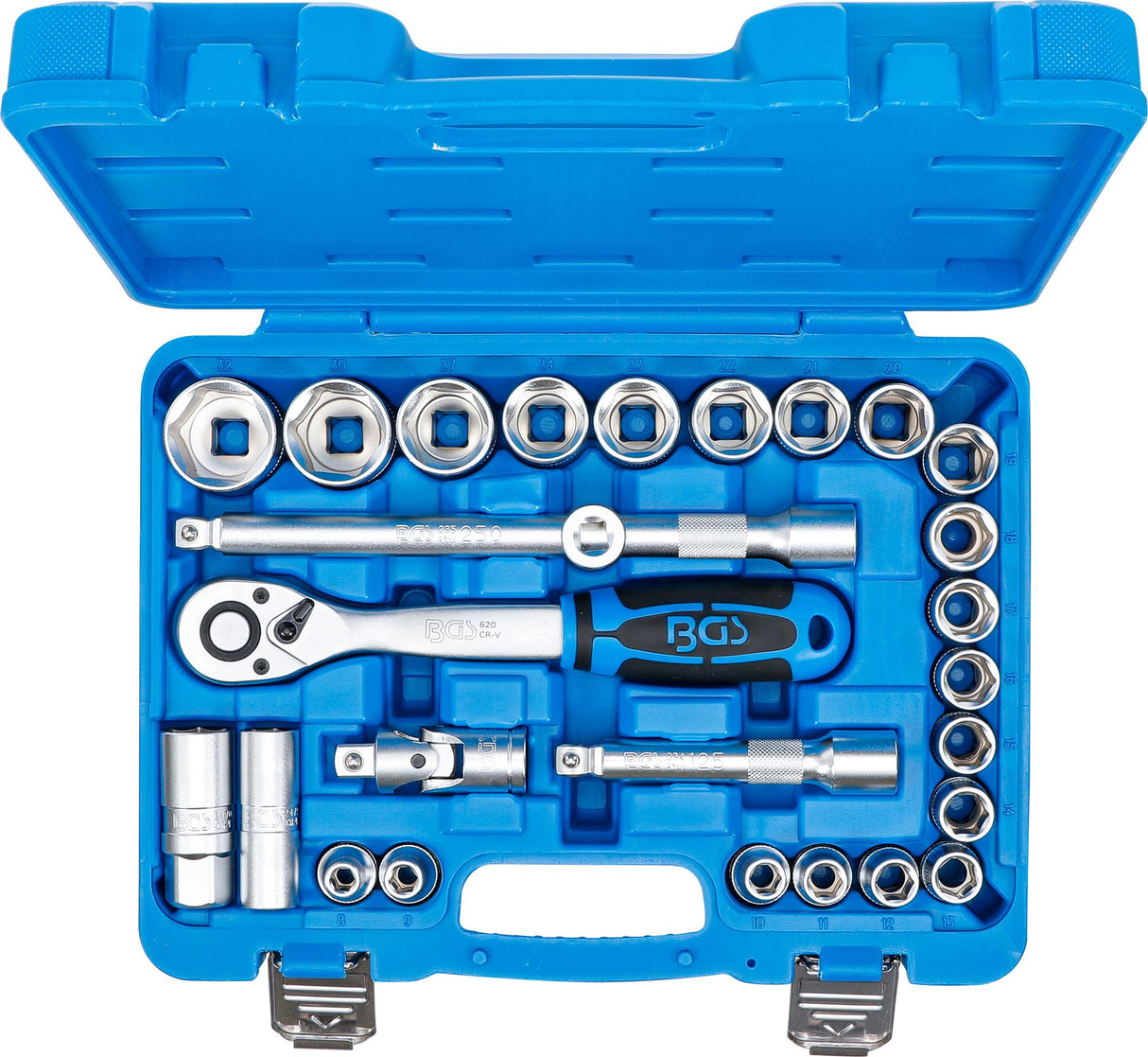 SOCKET SET | 12.5 MM (1/2") DRIVE | 8 - 32 MM | 27 PCS. (2224)