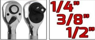SHORT RATCHET SET | 6.3 MM (1/4") / 10 MM (3/8") / 12.5 MM (1/2") | 3 PCS. (S4129)