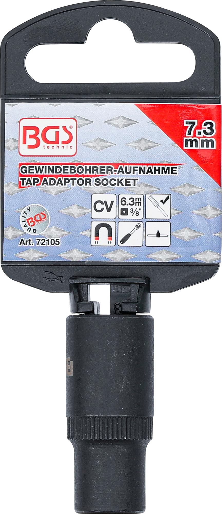 TAP ADAPTOR SOCKET | 10 MM (3/8") DRIVE | 7.3 MM (72105)