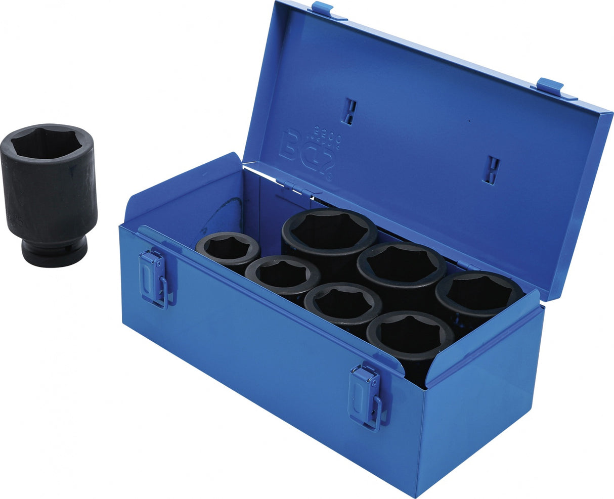 IMPACT SOCKET SET, HEXAGON, DEEP | 25 MM (1") DRIVE | 27 - 50 MM | 8 PCS. (5500)