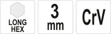 HEX KEY LONG  3,0 MM (YT-05433)