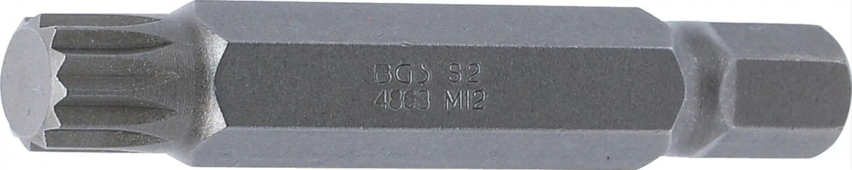 BIT | LENGTH 75 MM | 10 MM (3/8") DRIVE | SPLINE (FOR XZN) | M12 (4863)