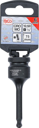 IMPACT BIT SOCKET | LENGTH 75 MM | 12.5 MM (1/2") DRIVE | INTERNAL HEXAGON WITH BALL HEAD 6 MM (5488-6)