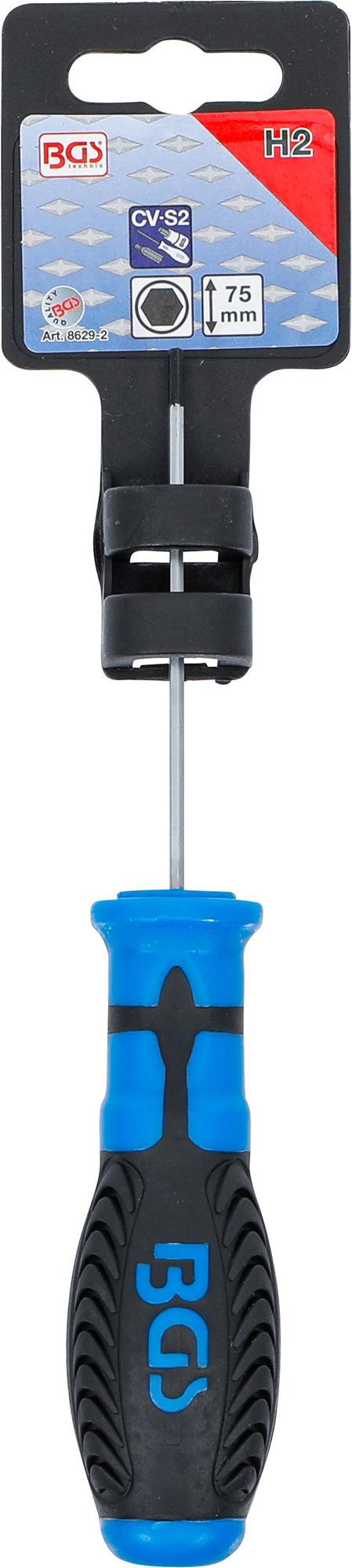 SCREWDRIVER | INTERNAL HEXAGON 2 MM | BLADE LENGTH 75 MM (8629-2)